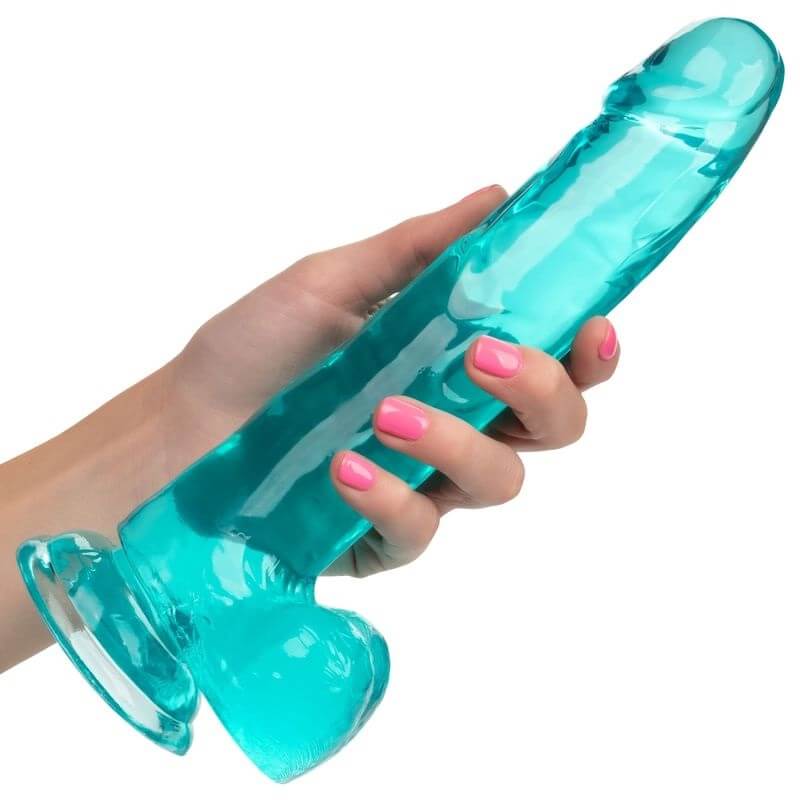 Středně velké dildo 20 cm s přísavkou a varlaty